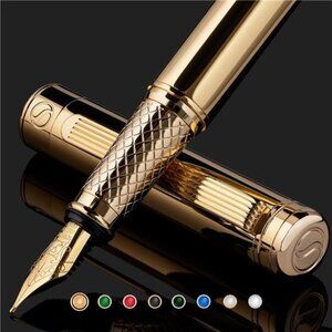 Luxury Fountain Pen - Stunning Gold Pen, 24K Gold Finish, Schmidt